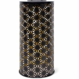 Garden ID Lampe solaire Colonne Or-Noir Ø15 H30 cm