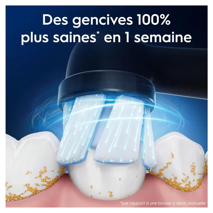 Oral-B Brossettes iO Gentle Care Refill - Lot de 4 - Pour brossage doux et nettoyage en profondeur - Compatible brosse à dents électrique Oral-B iO