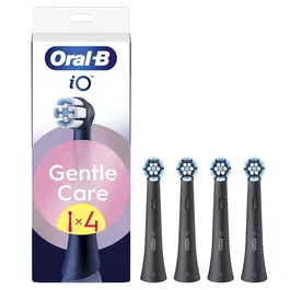 Oral-B Brossettes iO Gentle Care Refill - Lot de 4 - Pour brossage doux et nettoyage en profondeur - Compatible brosse à dents électrique Oral-B iO