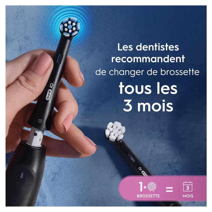Oral-B Brossettes iO Gentle Care Refill - Lot de 4 - Pour brossage doux et nettoyage en profondeur - Compatible brosse à dents électrique Oral-B iO