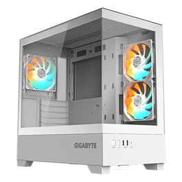 Boîtier ATX semi-tour Gigabyte C201 PANORAMIC ICE Blanc