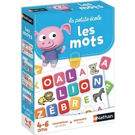 Nathan La Petite Ecole - Les Mots, jeu éducatif d'association de lettres et mots pour enfants à partir de 4 ans