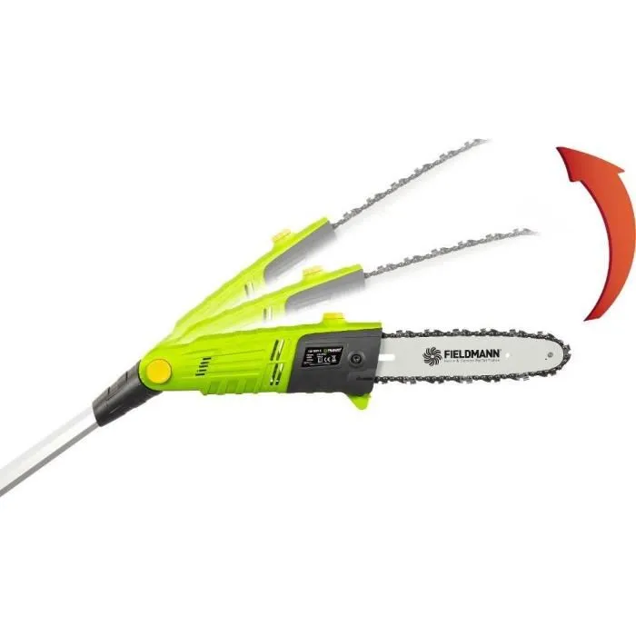 Fieldmann FZP 6005-E Tronçonneuse Électrique 600 W avec Guide-Chaîne 25 cm et Manche Télescopique Réglable (220-280 cm) - Idéale Taille et Élagage