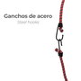 WOLFPACK LINEA PROFESIONAL Lot de 2 sandows en caoutchouc avec crochets, 1,5 m