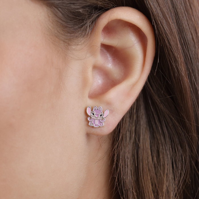 PEERS HARDY Pendientes Angel Stitch Disney Boucles d'oreilles en argent plaqué avec zirconium cubique