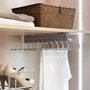 Emuca Porte-pantalons extractible, Droite, Peint en aluminium