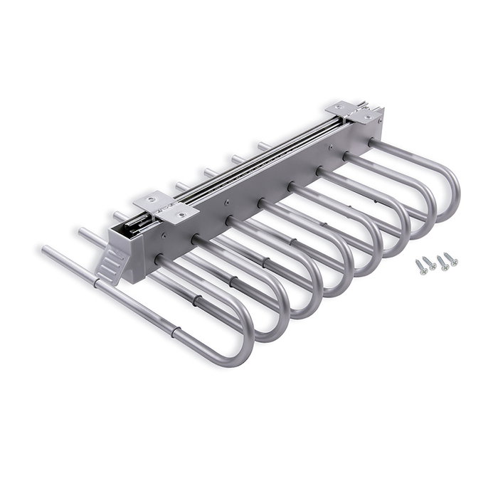 Emuca Porte-pantalons extractible, Droite, Peint en aluminium Emuca Porte-pantalons extractible, Droite, Peint en aluminium