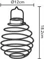 Galix G2619 Lot de 2 suspensions spirales solaires en métal - Multicolore - Hauteur 18,2 cm - Diamètre 12 cm - 16 Micro LED - 3 Lumens - Batteries rechargeables