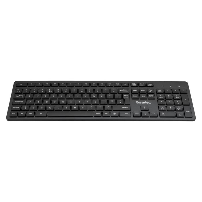 eSTUFF Clavier sans fil G220 - Disposition britannique AZERTY, connectivité USB 2.4 GHz, profil bas et silencieux eSTUFF Clavier sans fil G220 - Disposition britannique AZERTY, connectivité USB 2.4 GHz, profil bas et silencieux