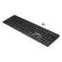eSTUFF Clavier sans fil G220 - Disposition britannique AZERTY, connectivité USB 2.4 GHz, profil bas et silencieux