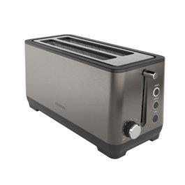Aiwa ABT-1600 Grille-pain 1600 W 2 Fentes Extra Larges Acier Inoxydable Antihuiles