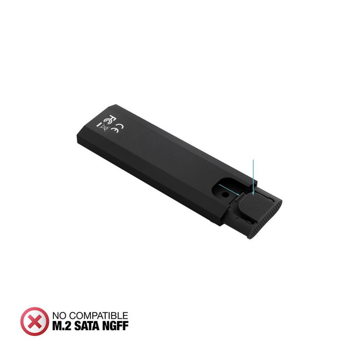 Tooq Carcasse de disque dur externe TQE - 2231B pour SSD M.2 NVMe PCIe, Noir