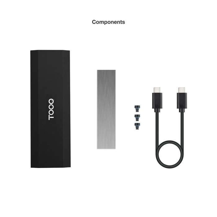 Tooq Carcasse de disque dur externe TQE - 2231B pour SSD M.2 NVMe PCIe, Noir