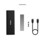 Tooq Carcasse de disque dur externe TQE - 2231B pour SSD M.2 NVMe PCIe, Noir