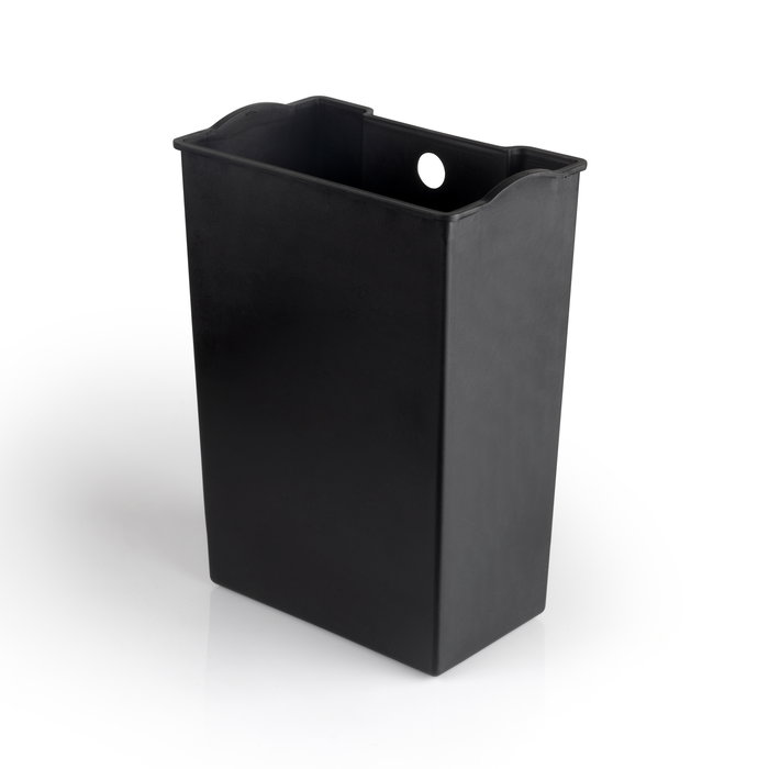 Emuca Bac de tri sélectif a compartiments Recycle, ouverture du couvercle par pédale, 1x12litres, Aluminium, Peint en blanc
