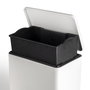 Emuca Recycle Poubelle de tri sélectif 12 litres Blanc mat
