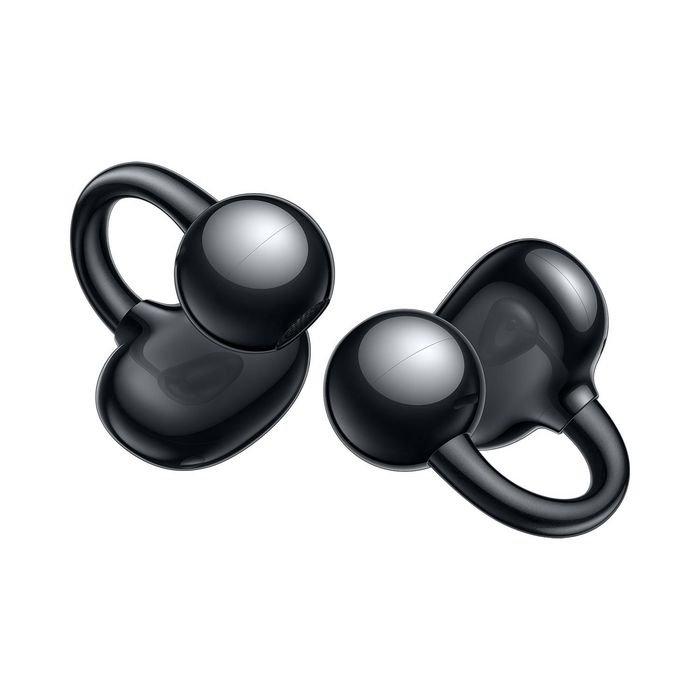 Huawei FreeClip - Casque audio True Wireless sans fil Bluetooth avec crochets auriculaires pour appels et musique - Recharge USB Type-C - Noir