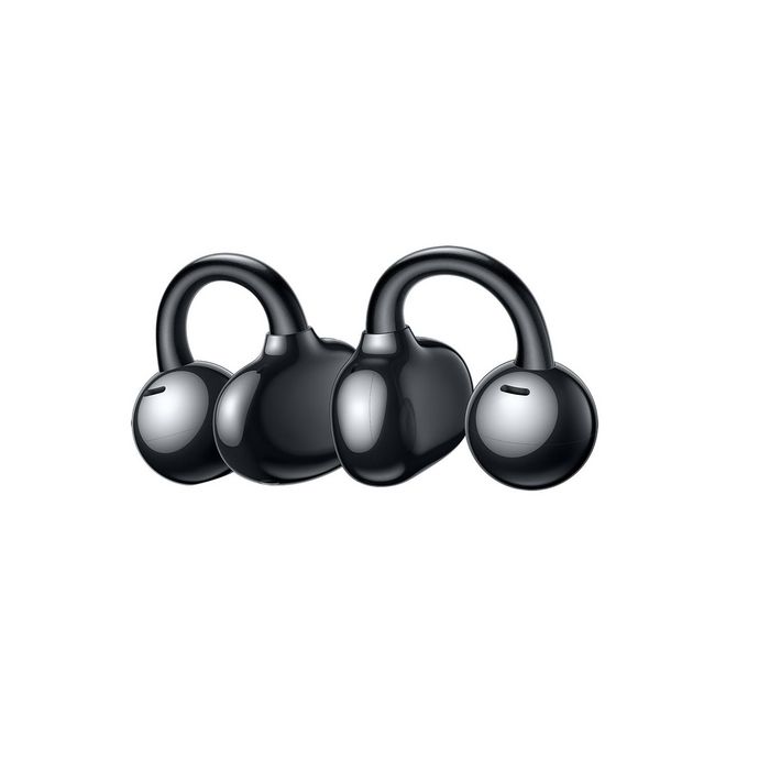 Huawei FreeClip - Casque audio True Wireless sans fil Bluetooth avec crochets auriculaires pour appels et musique - Recharge USB Type-C - Noir