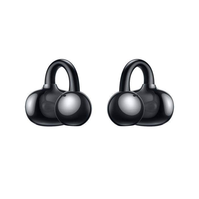 Huawei FreeClip - Casque audio True Wireless sans fil Bluetooth avec crochets auriculaires pour appels et musique - Recharge USB Type-C - Noir