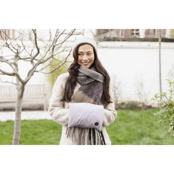 Medisana OL 400 Chauffe-mains et coussin chauffant sans fil 2-en-1, Chaleur infrarouge, 3 niveaux, Arrêt automatique, 10 W, Gris