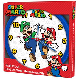 KIDS LICENSING - Horloge murale Super Mario Bros, décoration chambre, 25 cm