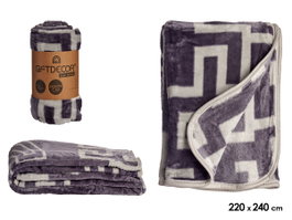 GIFTDECOR Manta Raschel Gris 220x240cm