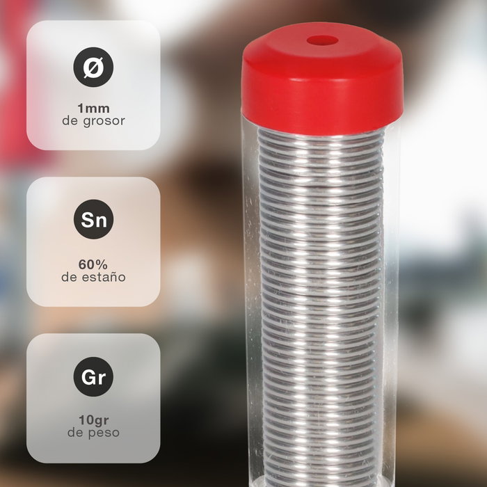 Hantums Pack de 10 tubes d'étain à 60% 10g 1mm Hantums Pack de 10 tubes d'étain à 60% 10g 1mm