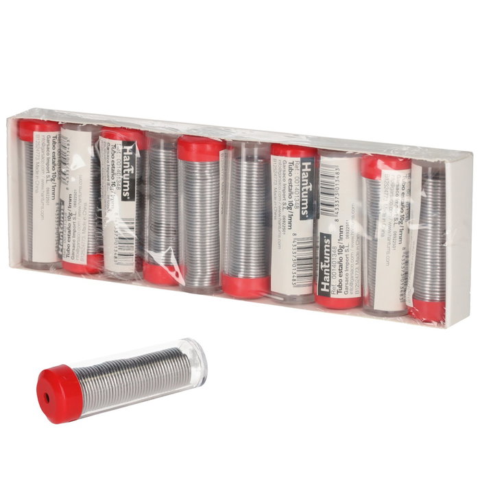 Hantums Pack de 10 tubes d'étain à 60% 10g 1mm Hantums Pack de 10 tubes d'étain à 60% 10g 1mm