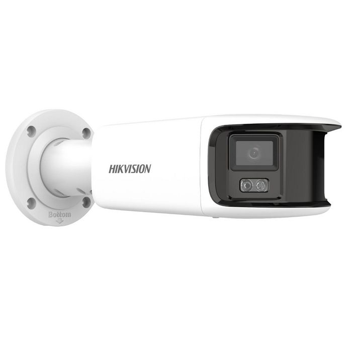 Hikvision Caméra réseau fixe Bullet panoramique 8 MP ColorVu avec objectif 4.0mm, résistance IP67 et technologie WDR 130 dB