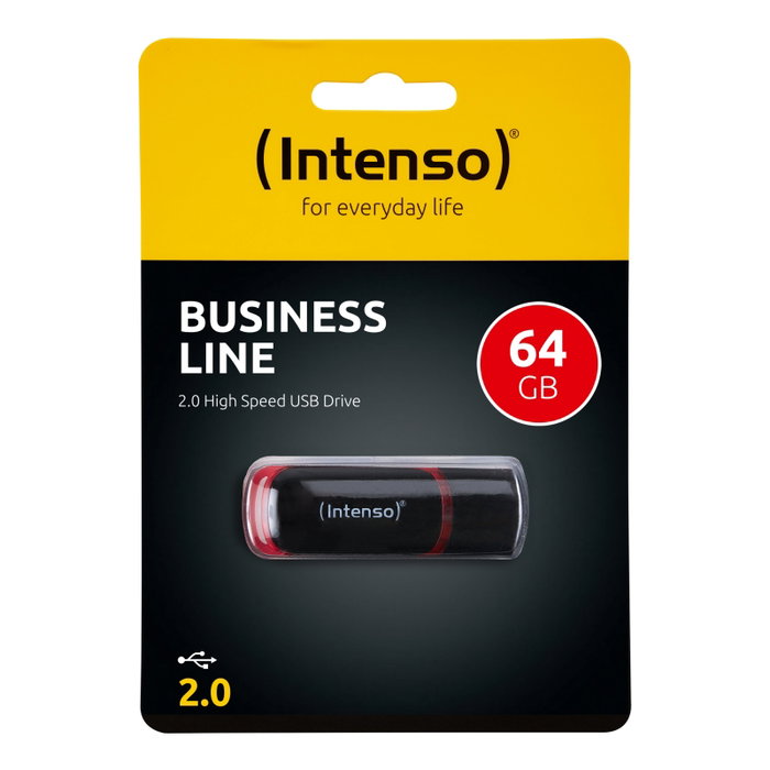 Intenso 3511490 Clé USB 2.0 Business 32 Go Noir et Rouge Vitesse de Lecture 28 Mo/s