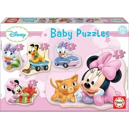 Educa EDUCA 15612 - Puzzle progressif Bébé Minnie, 5 puzzles de 3 à 5 pièces, grands et épais pour enfants 2 à 5 ans