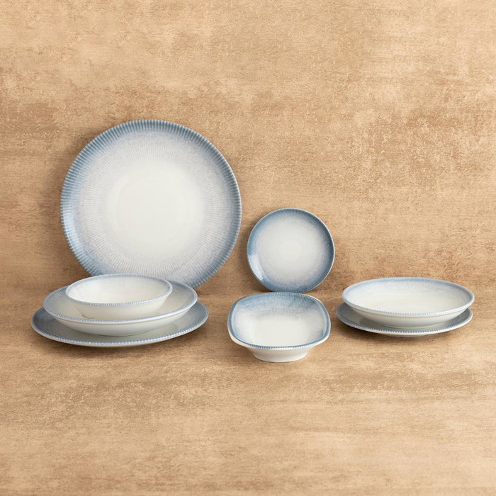 Bidasoa Lea Hydrozero Plat à Dessert en Porcelaine 21 cm Blanc Brillant Hydrozero