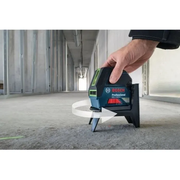 Bosch Professional Niveau laser 2 lignes vertes GCL 2-15 G avec 15 m de portée, support rotatif RM1 et fixe BM3 - Réf. 0601066J00