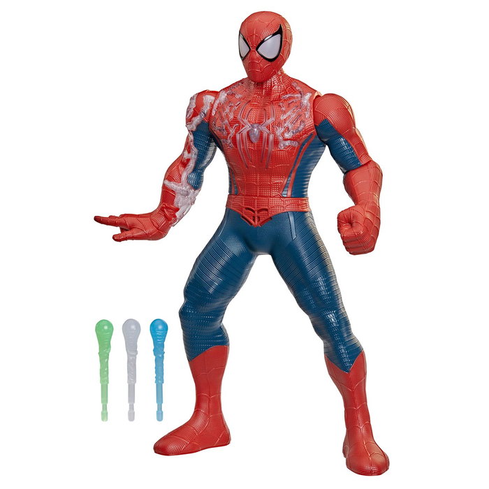 Hasbro Marvel Spider-Man Energized Figure Électronique 36,8 cm - Jouet avec Lumière et Son - Anglais, Français, Allemand, Italien, Portugais, Espagnol