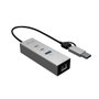 I-tec Hub USB-C/USB-A Metal 3 Port + 2.5GLAN Argent