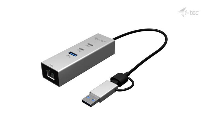 I-tec Hub USB-C/USB-A Metal 3 Port + 2.5GLAN Argent