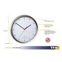 TFA Horloge murale analogique radio-commandée Frame Stainless Steel 60.3521.02