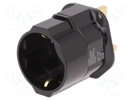 GOOBAY Adaptateur de voyage avec mise à la terre, noir