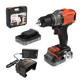 Black + Decker BCD382D2XK-QW Perceuse visseuse sans fil 18V avec 2 batteries 2Ah