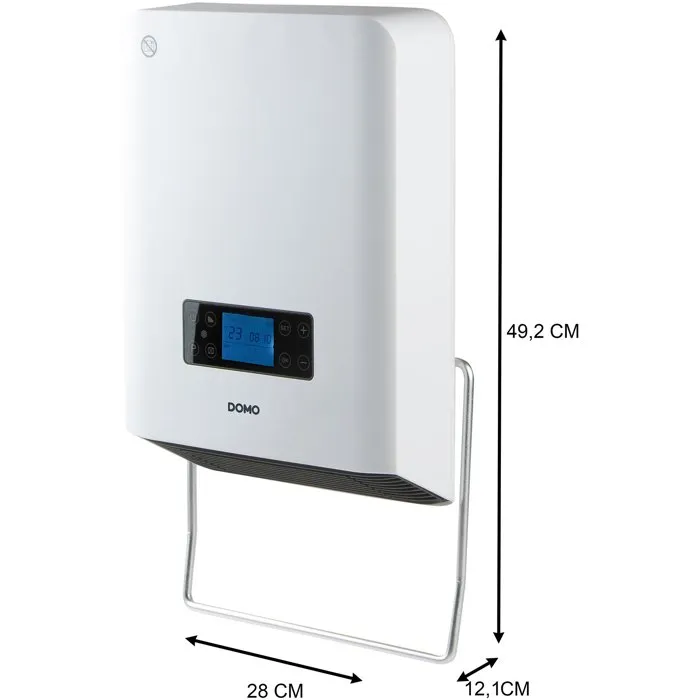Domo Chauffage de salle de bain céramique intelligent mural blanc 2100 W