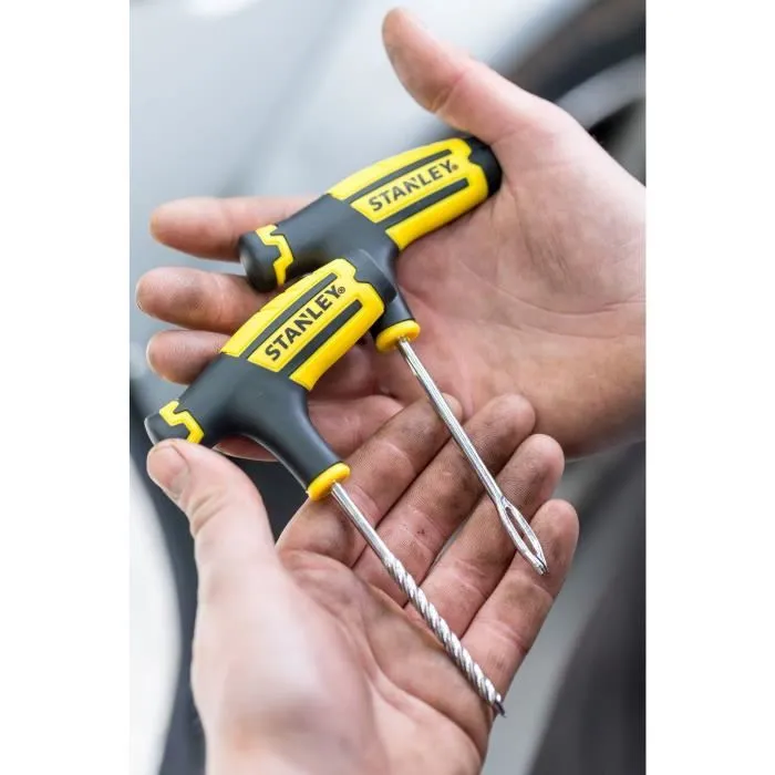 STANLEY Kit de Réparation de Crevaison STHT80891-0 avec Colle et 5 Mèches