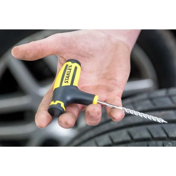 STANLEY Kit de Réparation de Crevaison STHT80891-0 avec Colle et 5 Mèches