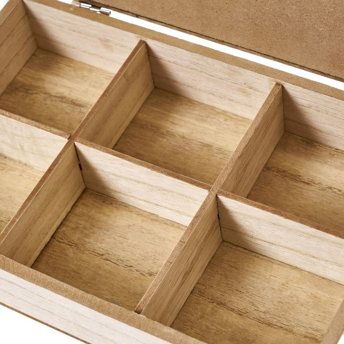 Boîte pour infusions Multicouleur Verre Bois MDF 24 x 15 x 6 cm Boîte pour infusions Multicouleur Verre Bois MDF 24 x 15 x 6 cm