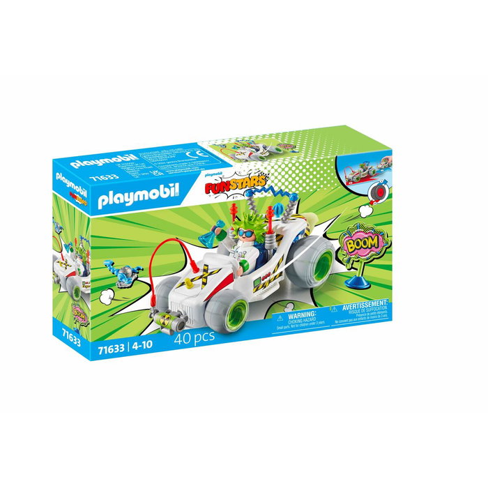 Playmobil Racing Professeur Funstars 71633 avec Kart
