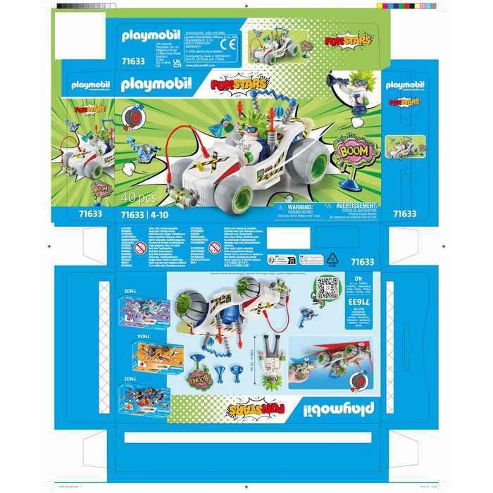 Playmobil Racing Professeur Funstars 71633 avec Kart