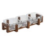 Home ESPRIT Plateau apéritif Transparent Naturel 300 ml 32 x 12 x 6 cm