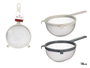 Kinvara Passoire Plastique et Métal 18cm Blanc/Gris Foncé (Set de 12)