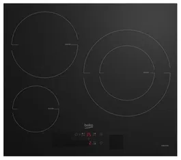 Beko HII63405MT - Plaque à induction 3 foyers 60 cm Noir - Cuisson précise avec commandes tactiles