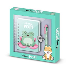 Karactermania Oh My Pop! Journal A5 et Stylo Froggy Turquoise