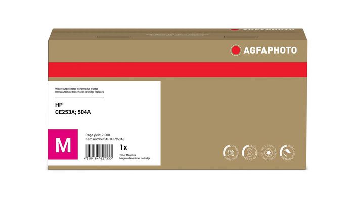 AgfaPhoto Toner Magenta compatible pour HP CE253A, 504A AgfaPhoto Toner Magenta compatible pour HP CE253A, 504A